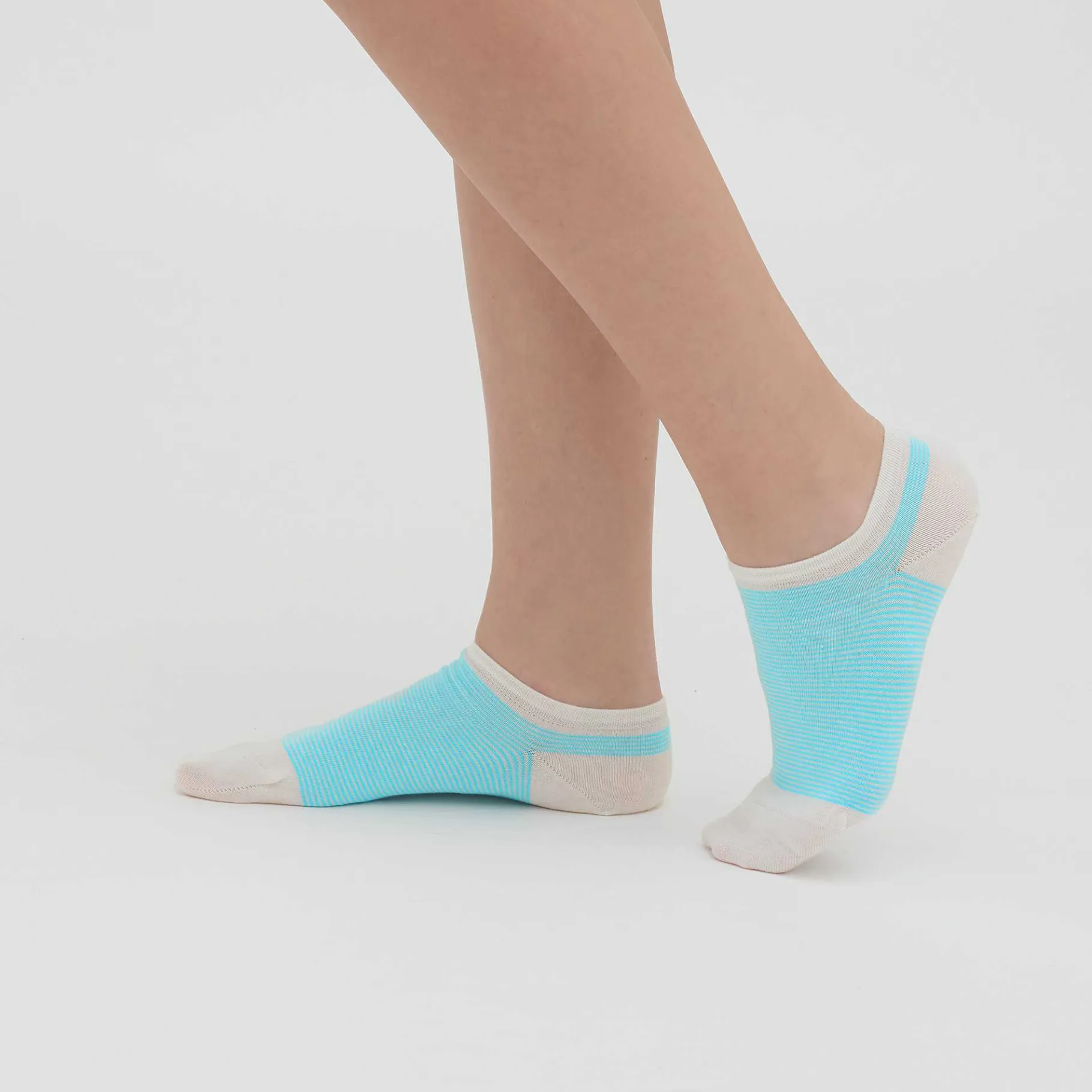 LIVING CRAFTS Ab | Sneakersokken, Set Van 2 Lagune/Wit Flash Sale