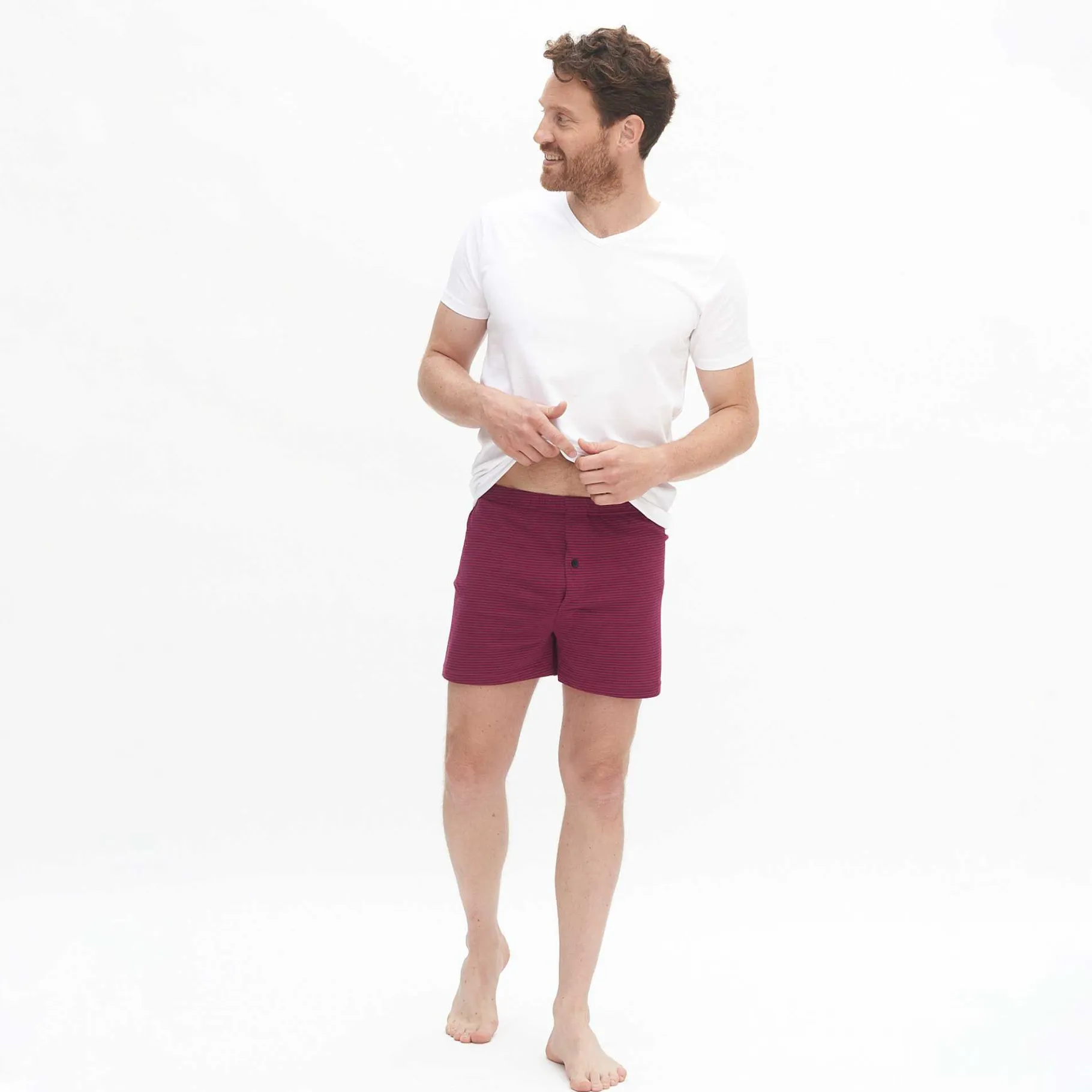 LIVING CRAFTS Ben | Boxershorts, Set Van 2 Donker Marineblauw/Robijn Hot