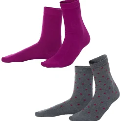 LIVING CRAFTS Bettina | Sokken, Set Van 2 Very Berry Hot