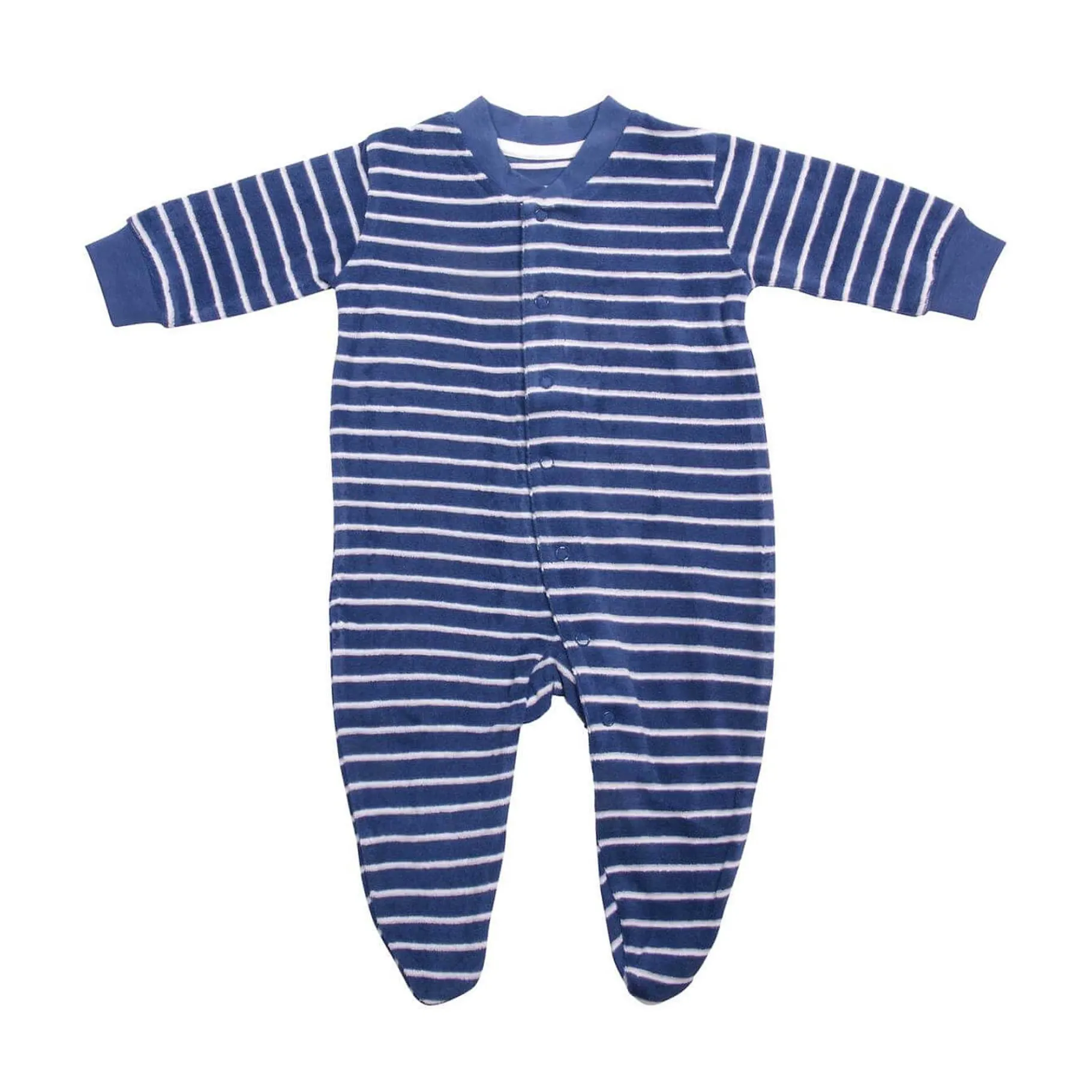 LIVING CRAFTS Bij | Pyjama Denimblauw/Wit Gestreept Discount
