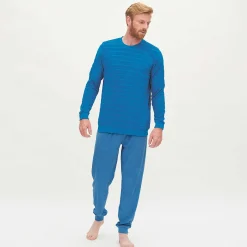 LIVING CRAFTS Bjorn | Terry Pyjama Retroblauw Clearance