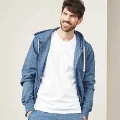 LIVING CRAFTS Cameron | Hoodie-Jasje Wolkenblauw Melange Discount