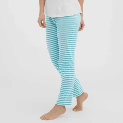 LIVING CRAFTS Carol | Slaapbroek Lagune/Wit Clearance