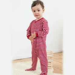 LIVING CRAFTS Dolfijn | Pyjama Wit/Rood Gestreept Hot