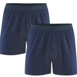 LIVING CRAFTS Ethan | Boxershorts, Set Van 2 Marine Cheap