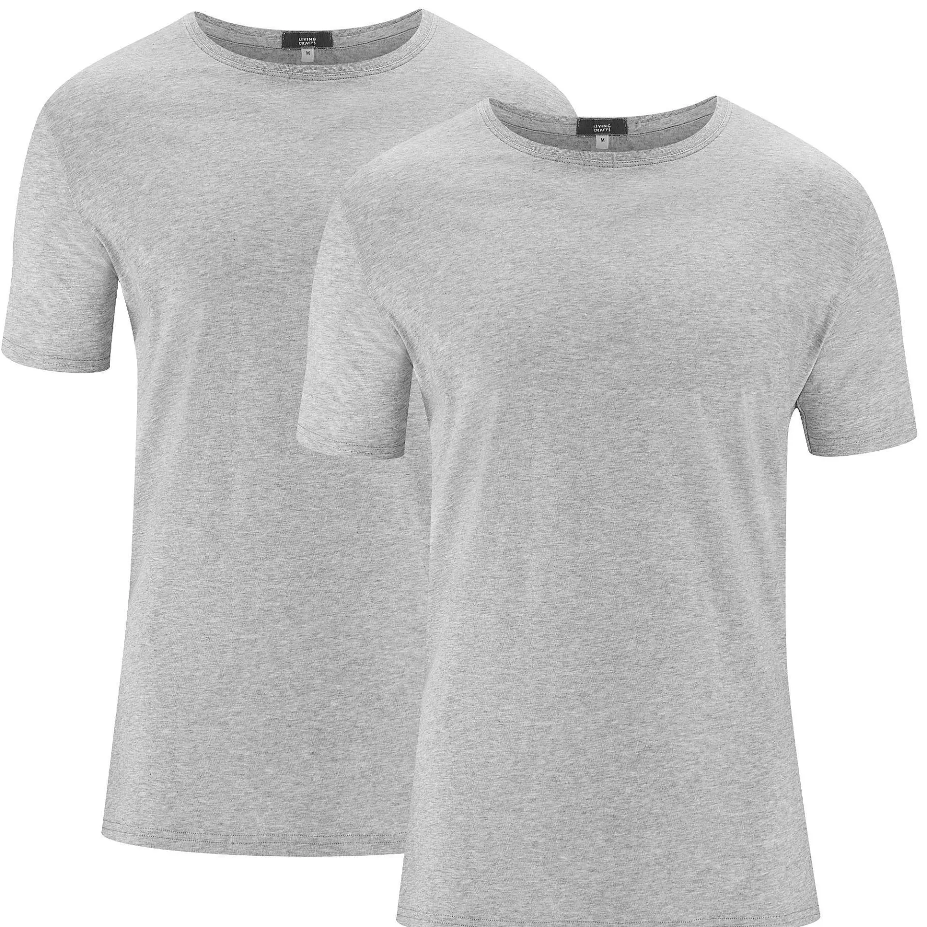 LIVING CRAFTS Fabian | T-Shirt, Set Van 2 Steengrijs New