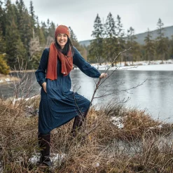 LIVING CRAFTS Filippa | Jurk Indigo-Patch Best Sale