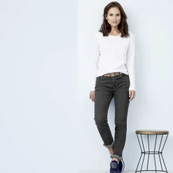 LIVING CRAFTS Fiona | Tshirt Met Lange Mouwen Wit Best Sale