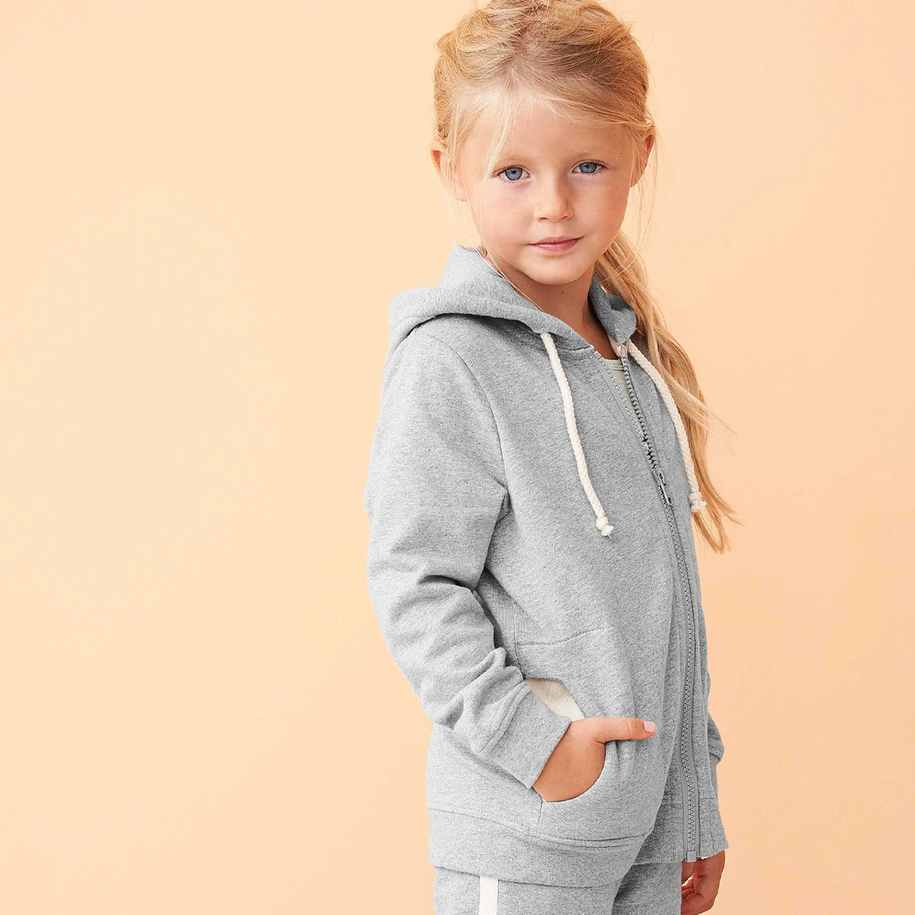 LIVING CRAFTS Gember | Hoodie-Jasje Grijs Gemeleerd Cheap