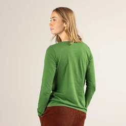 LIVING CRAFTS Hilla | Tshirt Met Lange Mouwen Donker Mos New