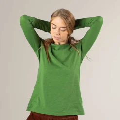LIVING CRAFTS Hilla | Tshirt Met Lange Mouwen Donker Mos New