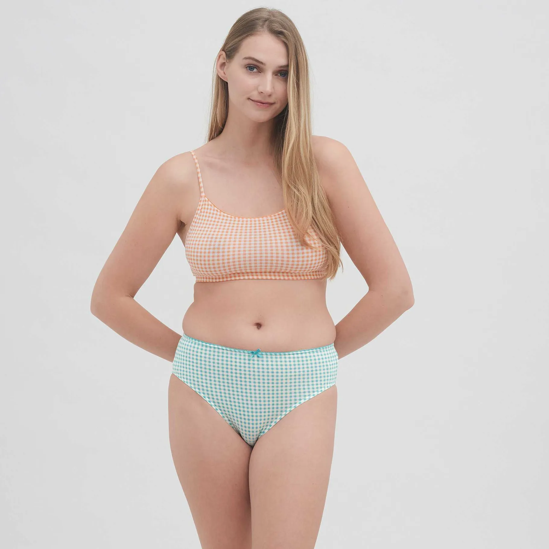 LIVING CRAFTS Imala | Slips, Set Van 3 Vichy-Lagune Online