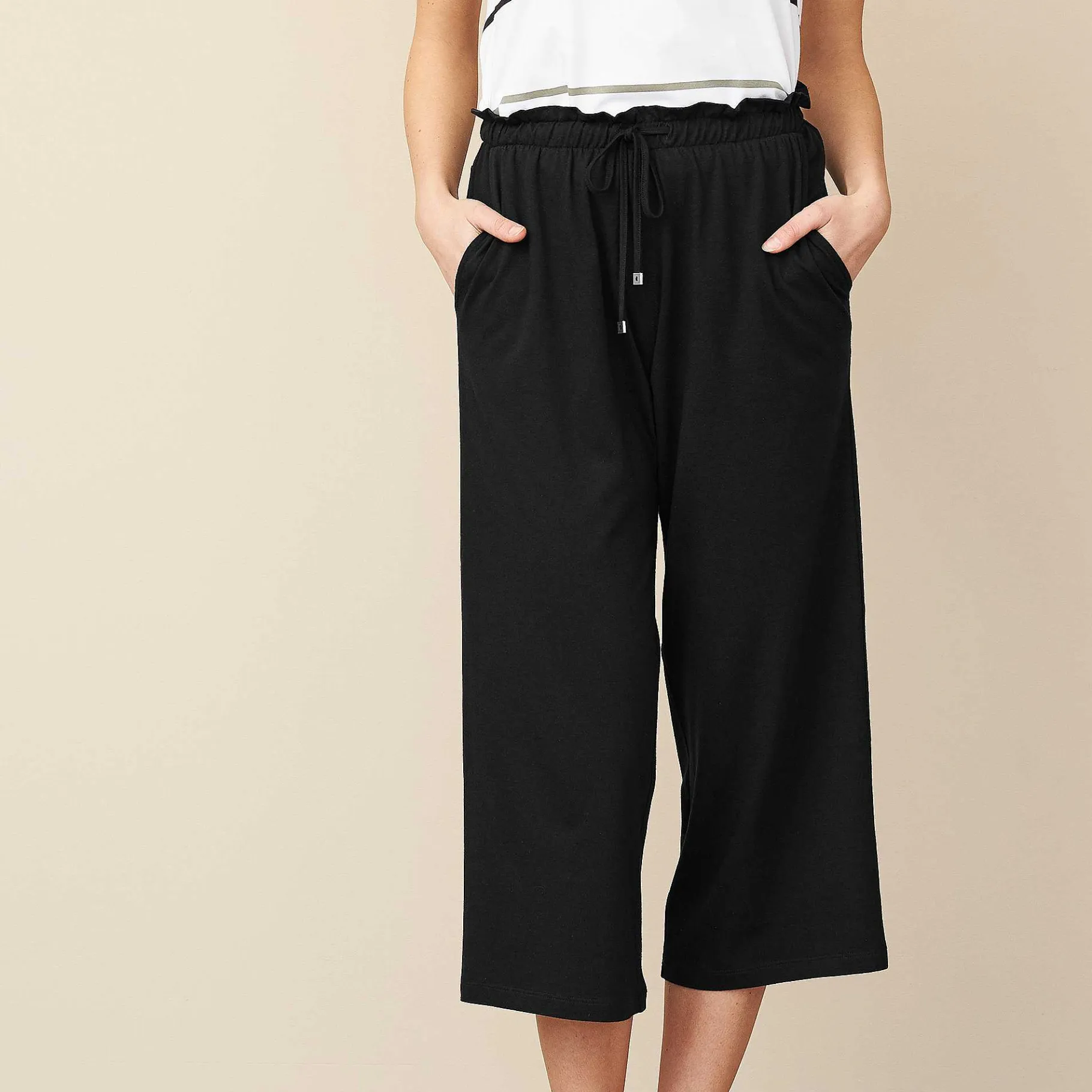 LIVING CRAFTS Inga | 7/8 Broek Zwart Shop