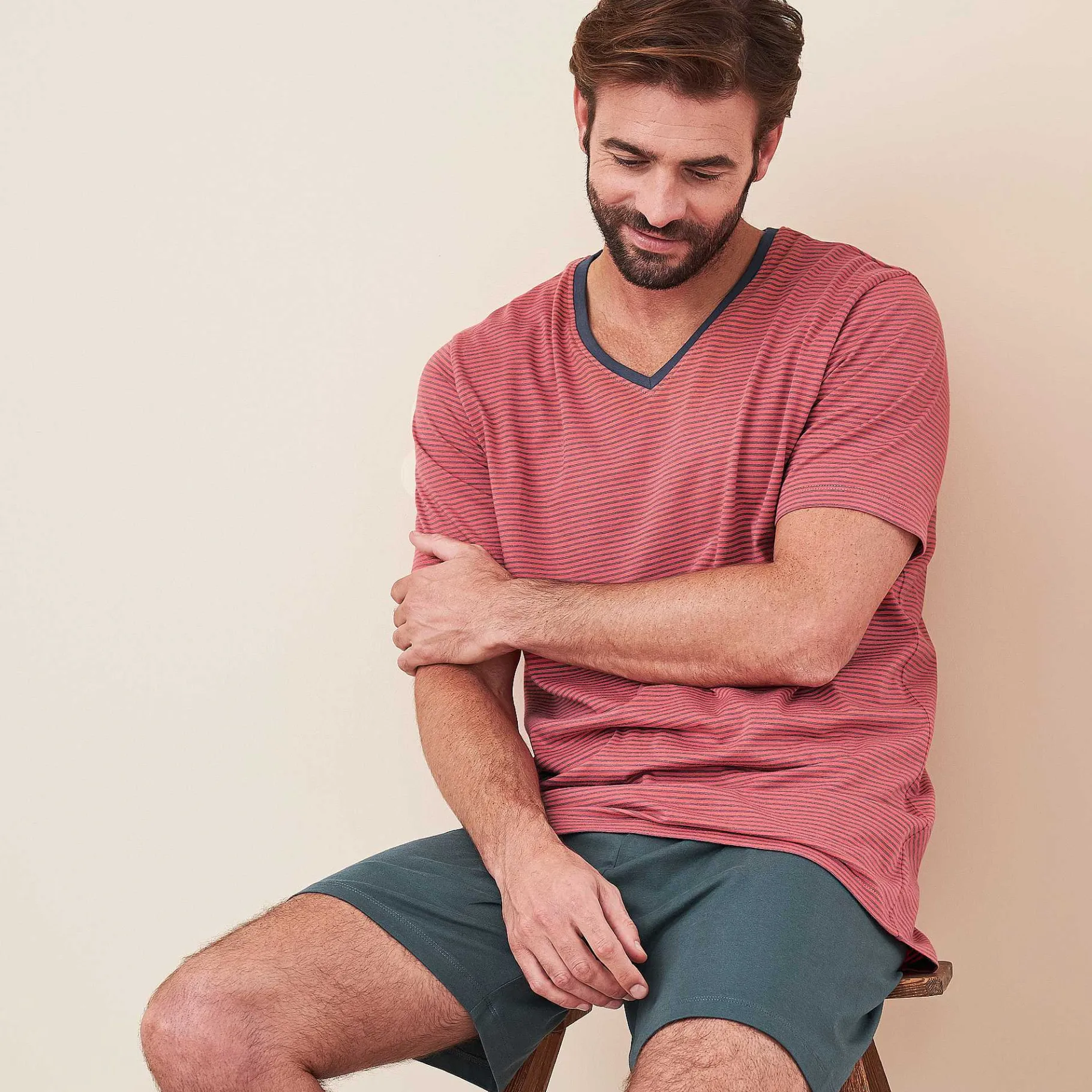LIVING CRAFTS Karel | Pyjama Asfalt/Cayenne Hot