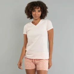 LIVING CRAFTS Mirjam | Korte Pyjama, Set Aardbeiencreme Best Sale