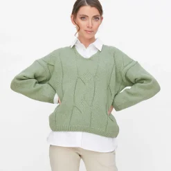 LIVING CRAFTS Neele | Trui Mistig Groen Fashion