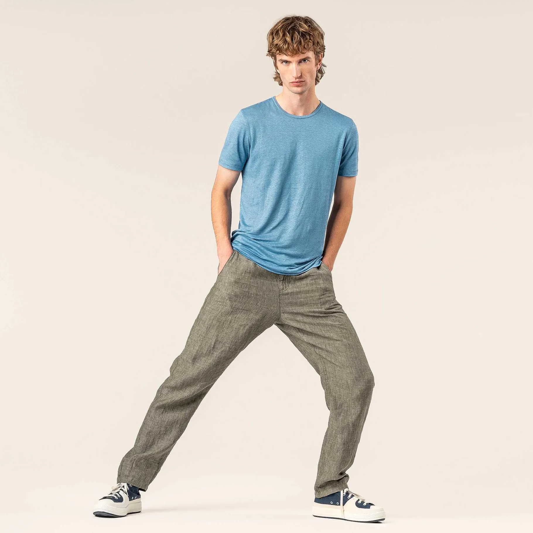 LIVING CRAFTS Oleg | Linnen Broek Tijm Discount