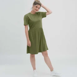 LIVING CRAFTS Onika | Jurk Olijf Best Sale