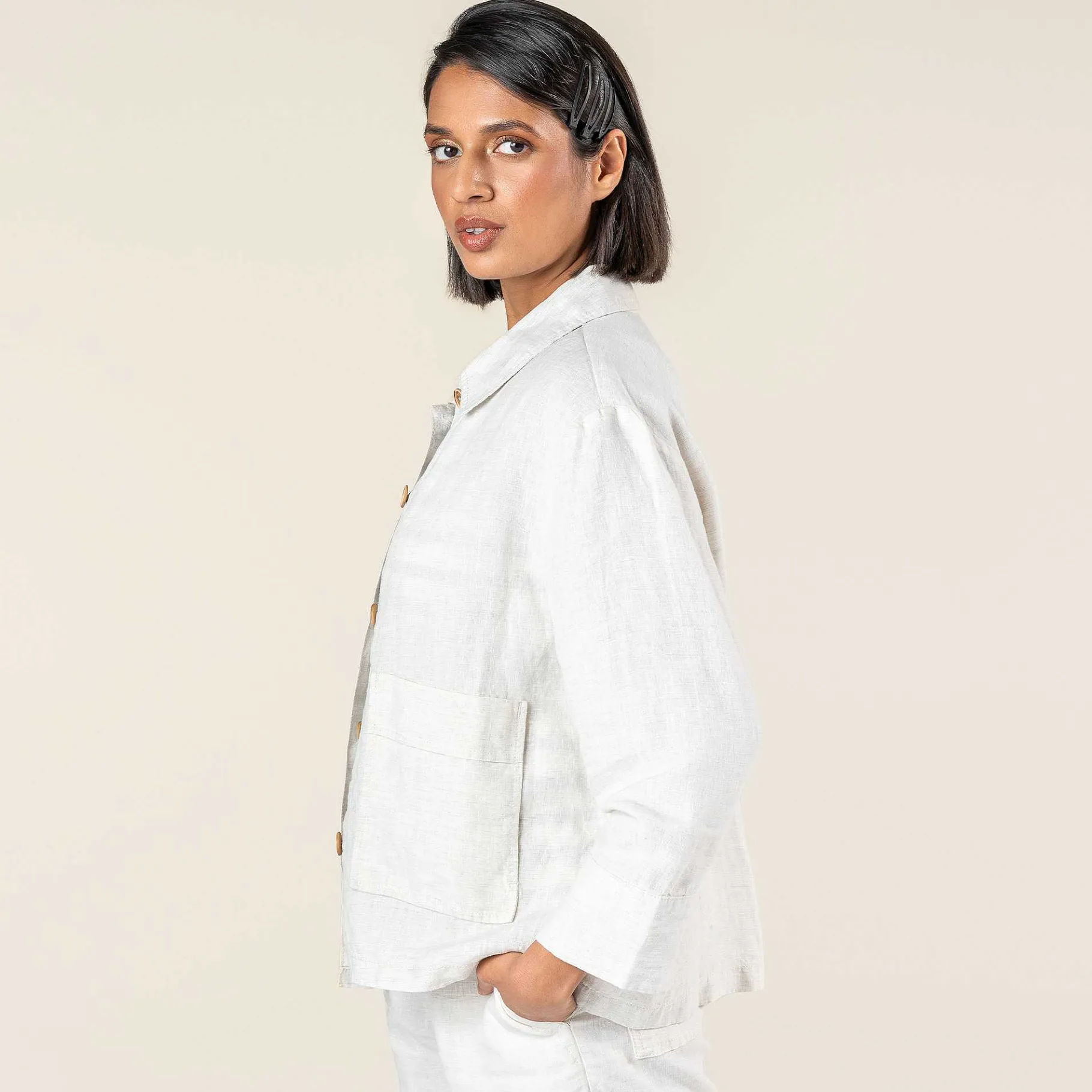 LIVING CRAFTS Onyx | Vest Natuurlijk Linnen Cheap