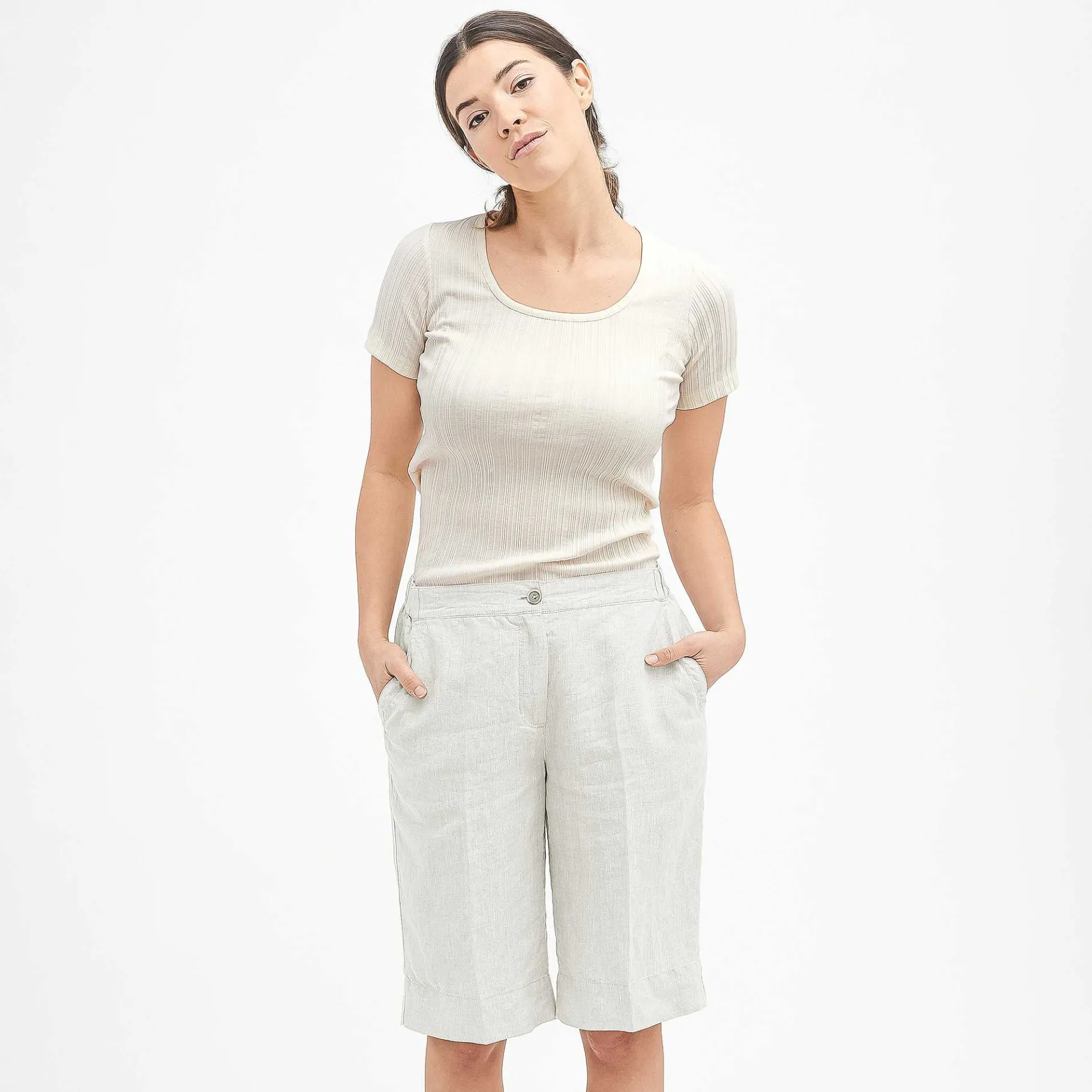 LIVING CRAFTS Opala | T-Shirt Gebroken Wit Best Sale