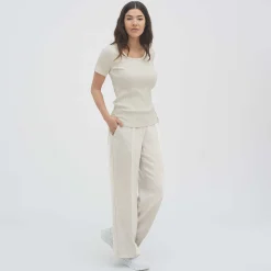 LIVING CRAFTS Opala | T-Shirt Gebroken Wit Best Sale