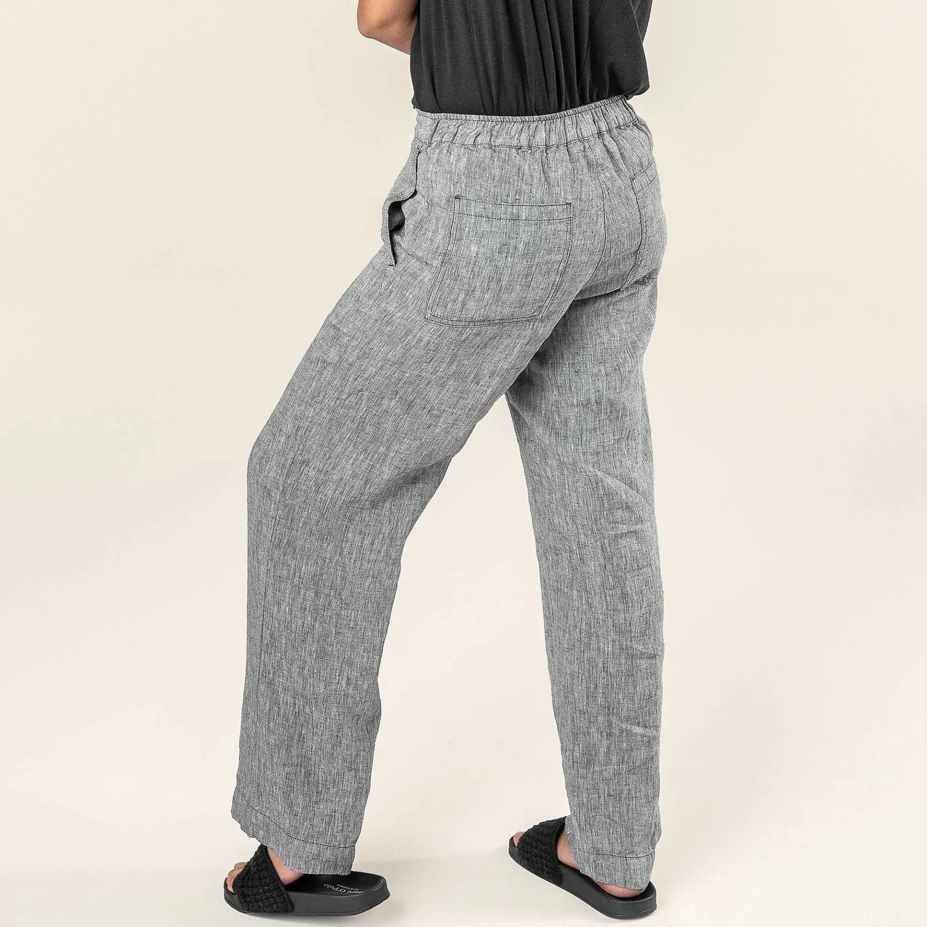 LIVING CRAFTS Ophelia | Linnen Broek Zout En Peper Cheap