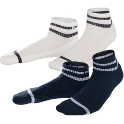 LIVING CRAFTS Orel | Hoge Sneakersokken, Set Van 2 Marine/Wit Fashion