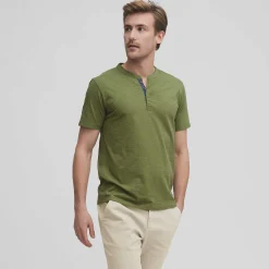 LIVING CRAFTS Othello | Henley-T-Shirt Olijf Shop