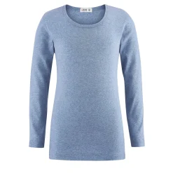 LIVING CRAFTS Paard | Tshirt Met Lange Mouwen Blauw Gemeleerd Hot