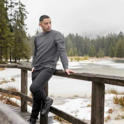 LIVING CRAFTS Pacou | Uniseks Sweatshirt Grafiet Outlet