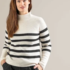 LIVING CRAFTS Paloma | Trui Zwart/Creme Fashion