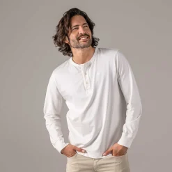 LIVING CRAFTS Paolo | Henley-Shirt Ecru Sale