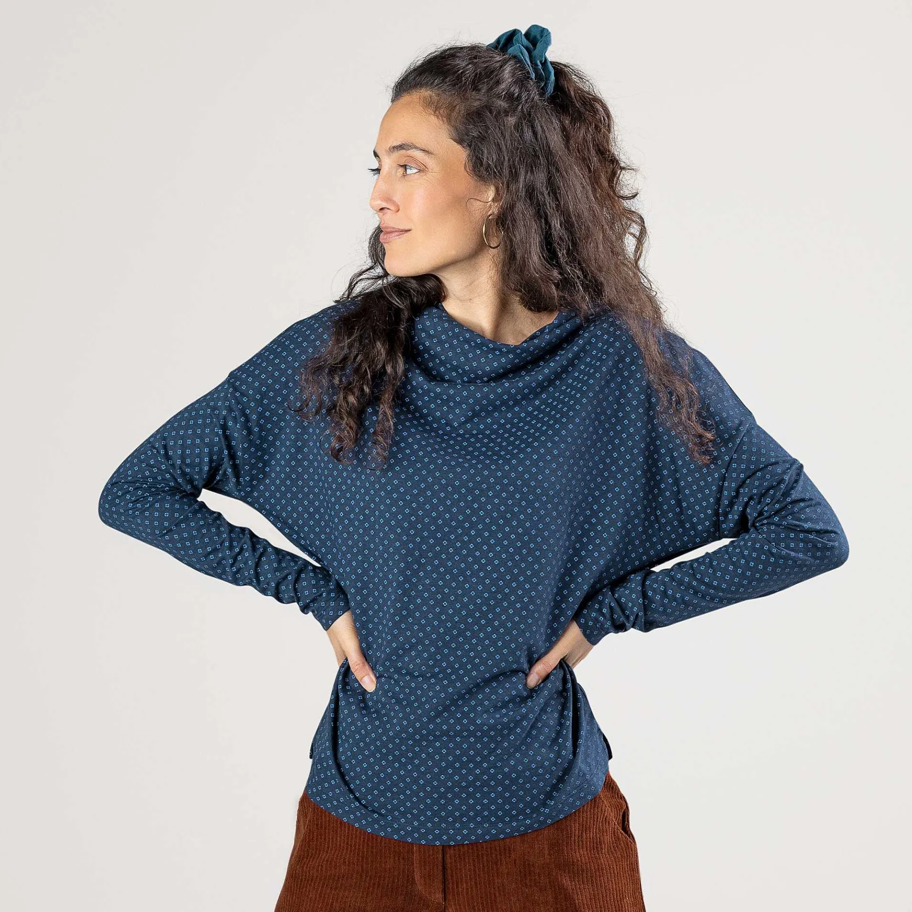LIVING CRAFTS Peja | Tshirt Met Lange Mouwen Indigo-Patch Shop