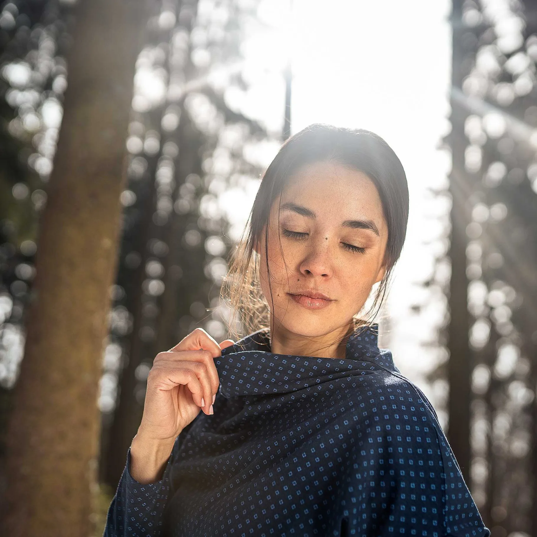 LIVING CRAFTS Peja | Tshirt Met Lange Mouwen Indigo-Patch Shop