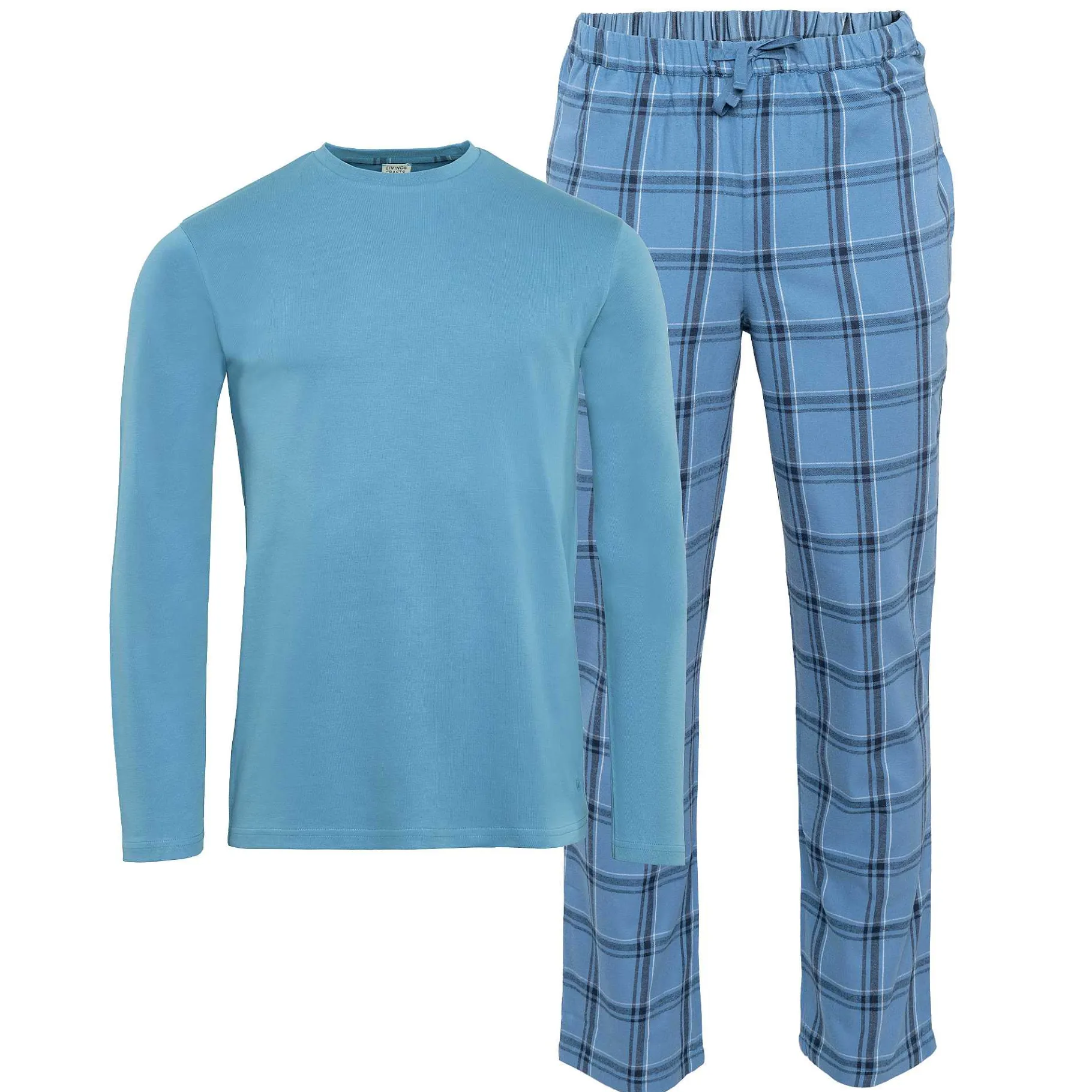 LIVING CRAFTS Pekka | Pyjama Blauwe Schaduwcheck Clearance