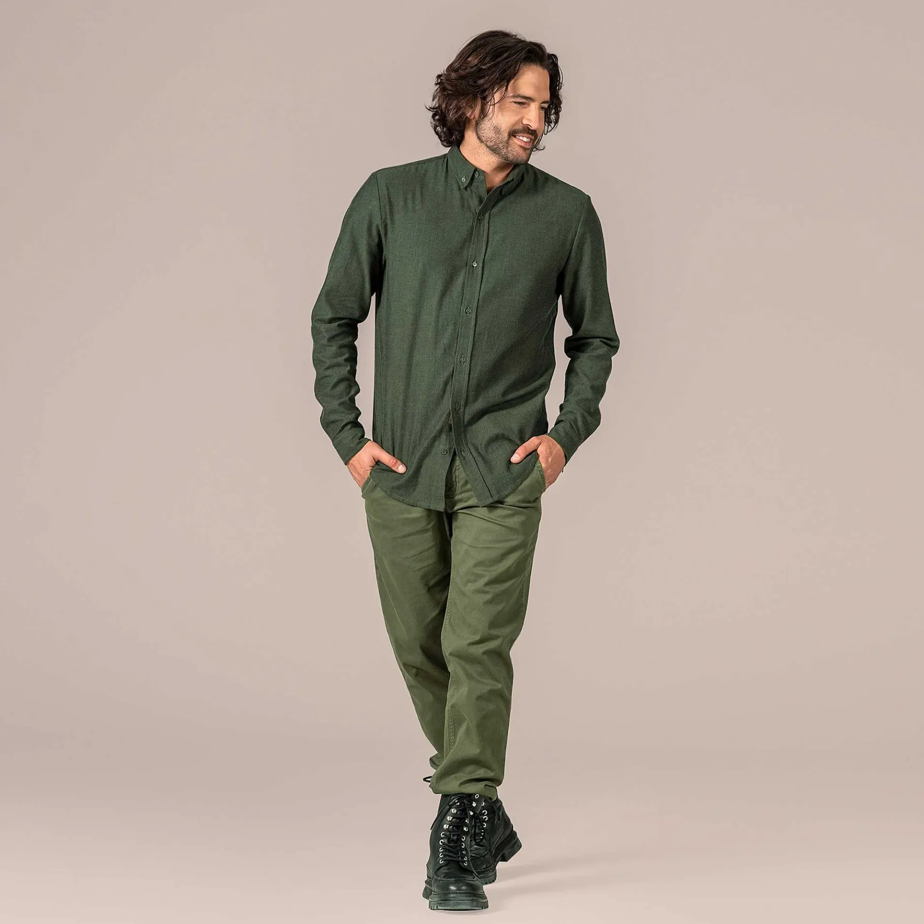 LIVING CRAFTS Pharren | Shirt Donkere Klimop Fashion