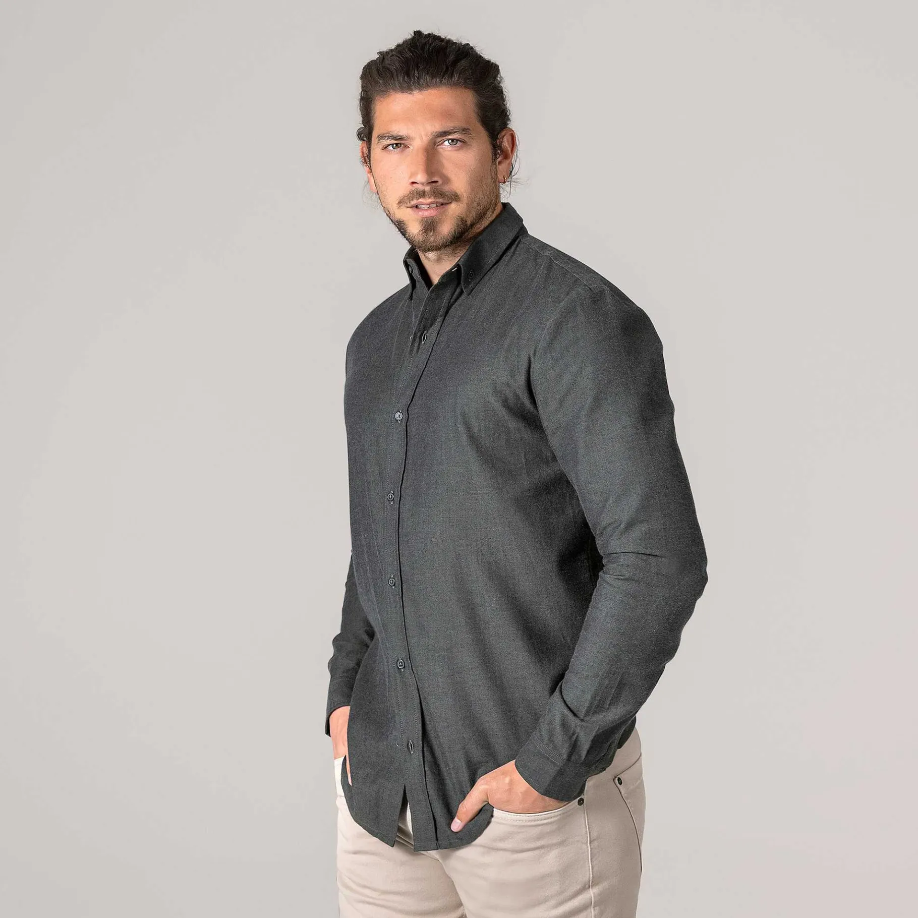 LIVING CRAFTS Pharren | Shirt Grafiet Flash Sale