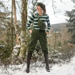 LIVING CRAFTS Philis | Broek Donker Olijfgroen Fashion