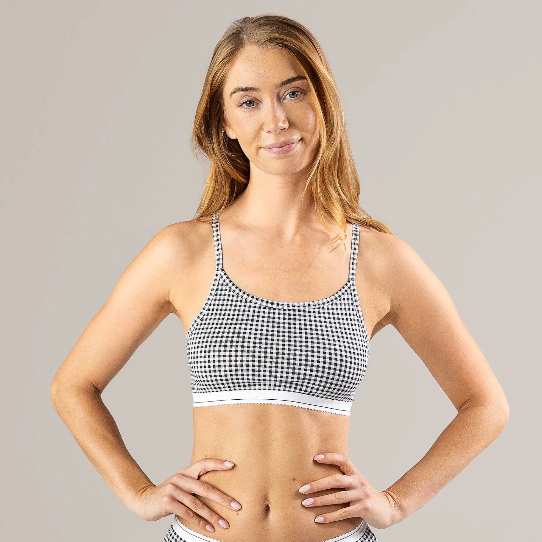 LIVING CRAFTS Pippa | Bustier, Set Van 2 Vichy Zwart/Creme Flash Sale