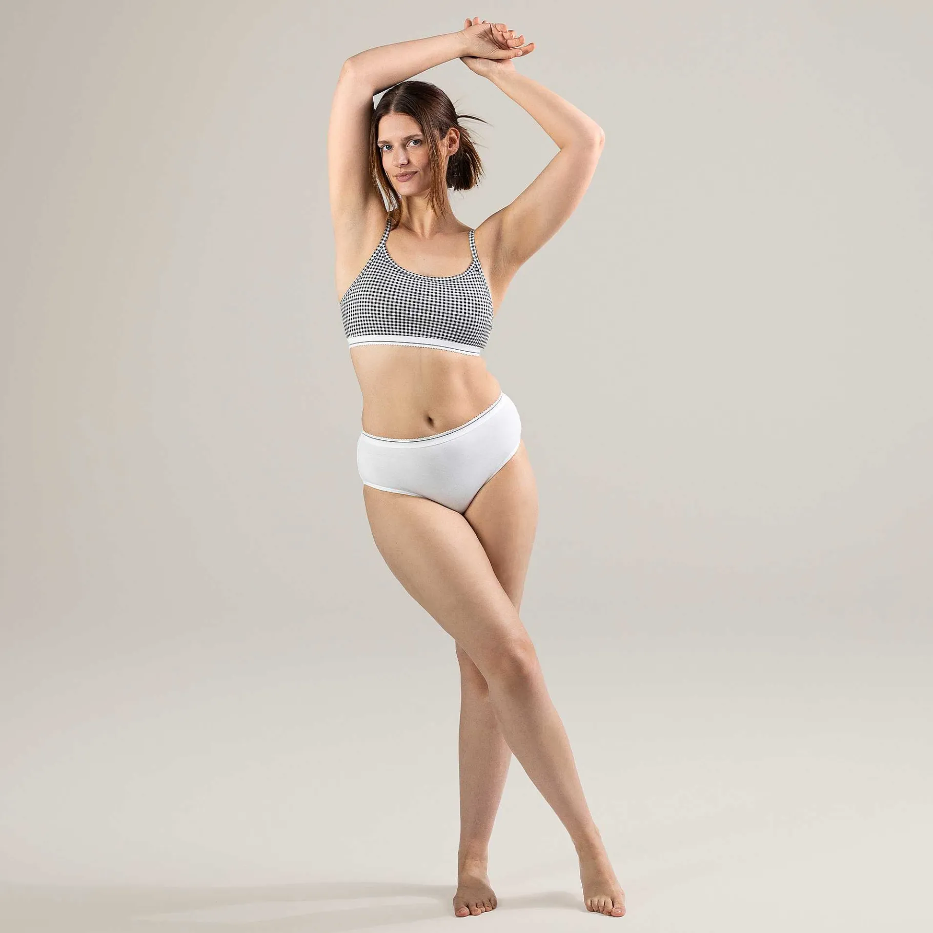 LIVING CRAFTS Polly | Slips, Set Van 3 Vichy Zwart/Creme Online