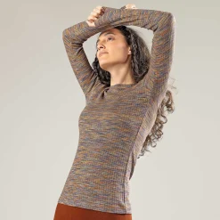 LIVING CRAFTS Priska | Tshirt Met Lange Mouwen Inktblauw/Roest Clearance