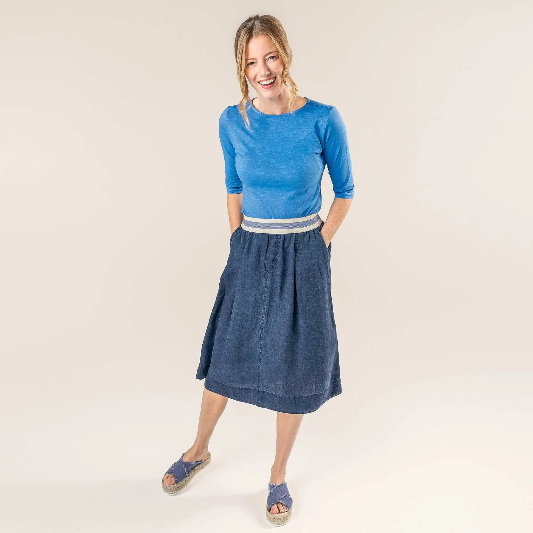 LIVING CRAFTS Rabea | Rok Indigo Blauw Flash Sale