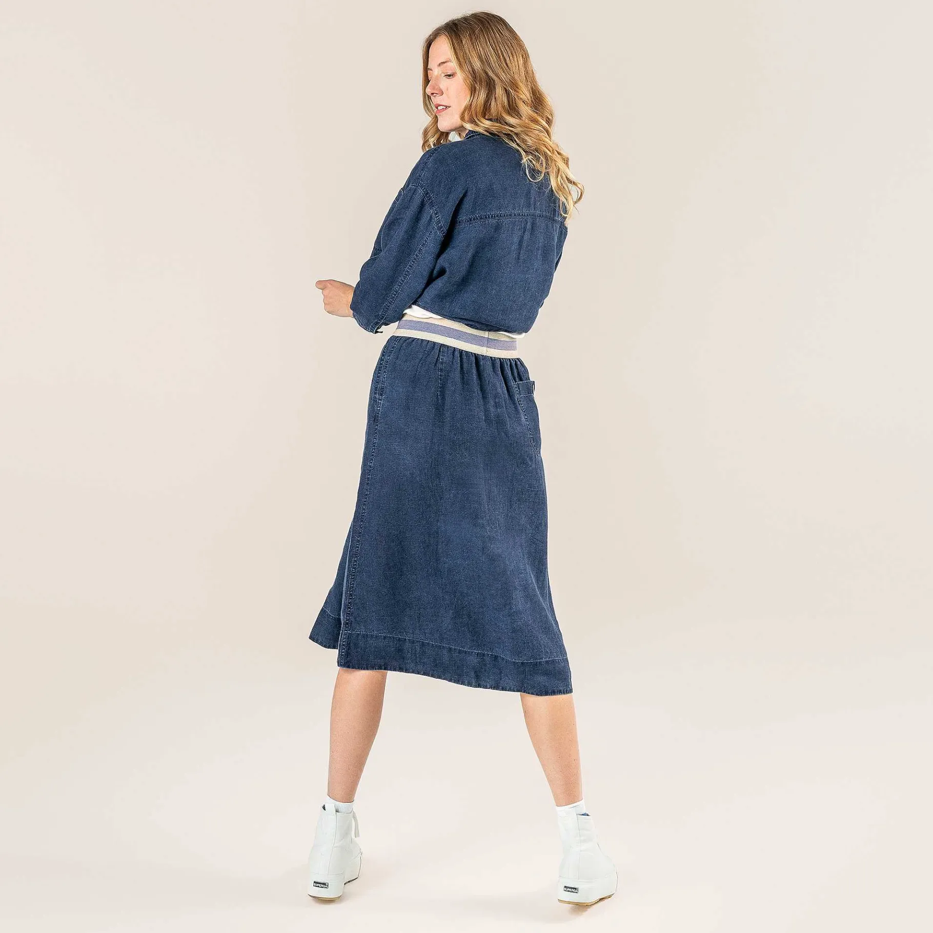 LIVING CRAFTS Rabea | Rok Indigo Blauw Flash Sale