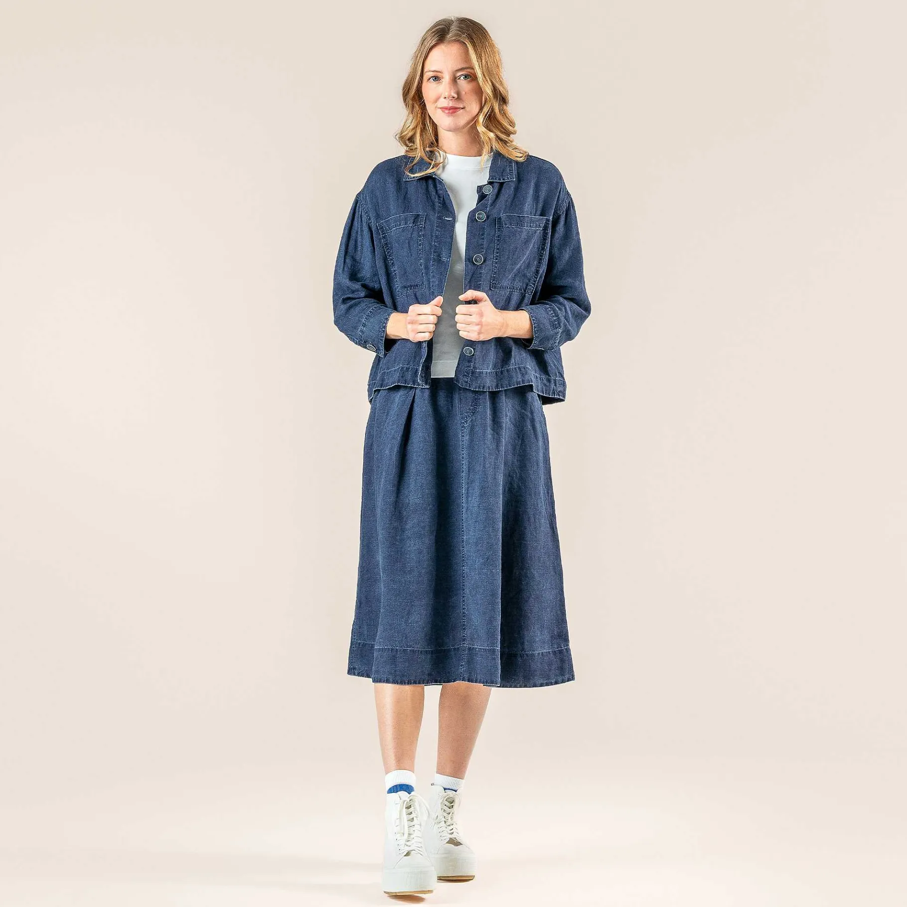LIVING CRAFTS Rabea | Rok Indigo Blauw Flash Sale