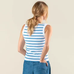 LIVING CRAFTS Rita | Bovenkant Azuurblauw/Wit Clearance