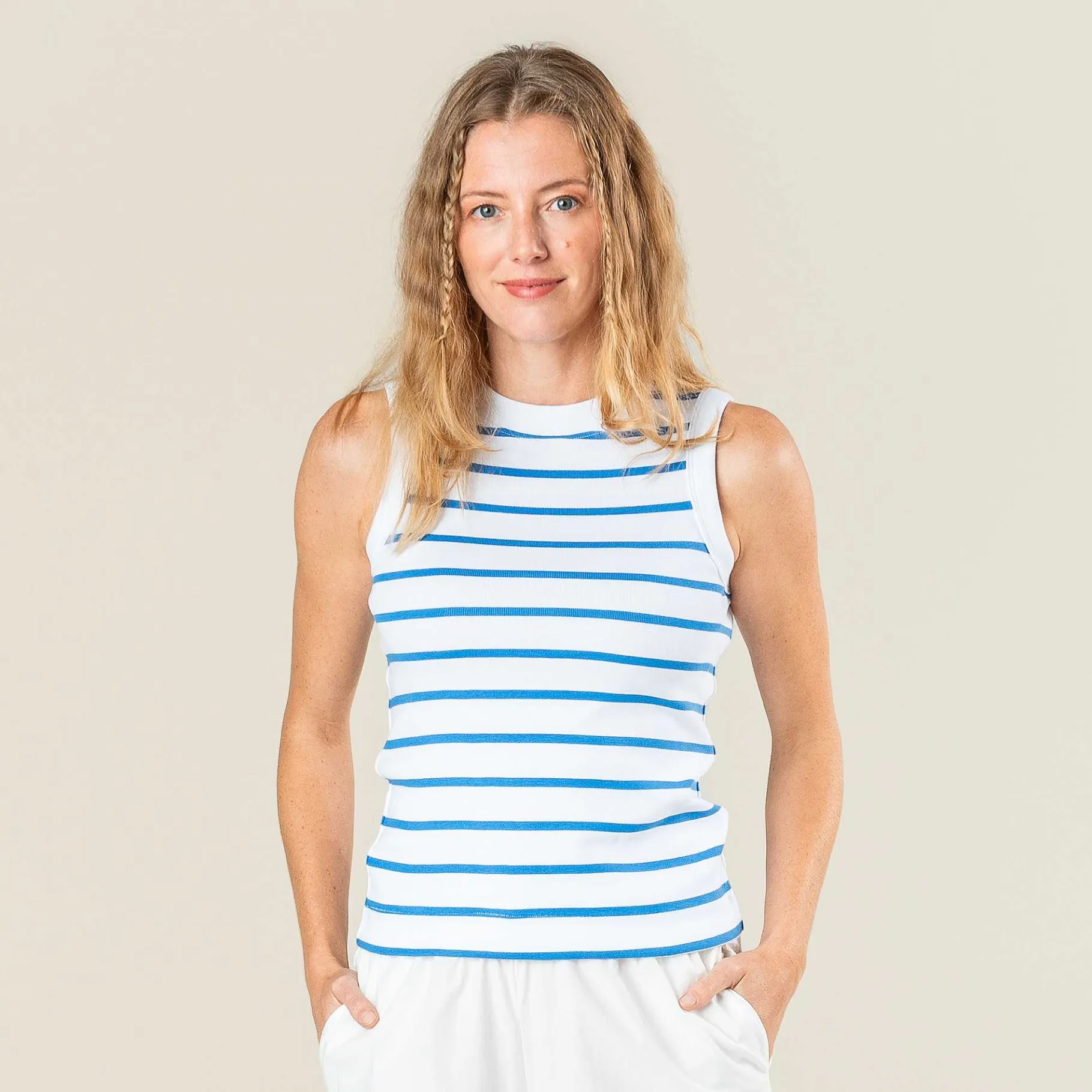 LIVING CRAFTS Rita | Bovenkant Azuurblauw/Wit Clearance