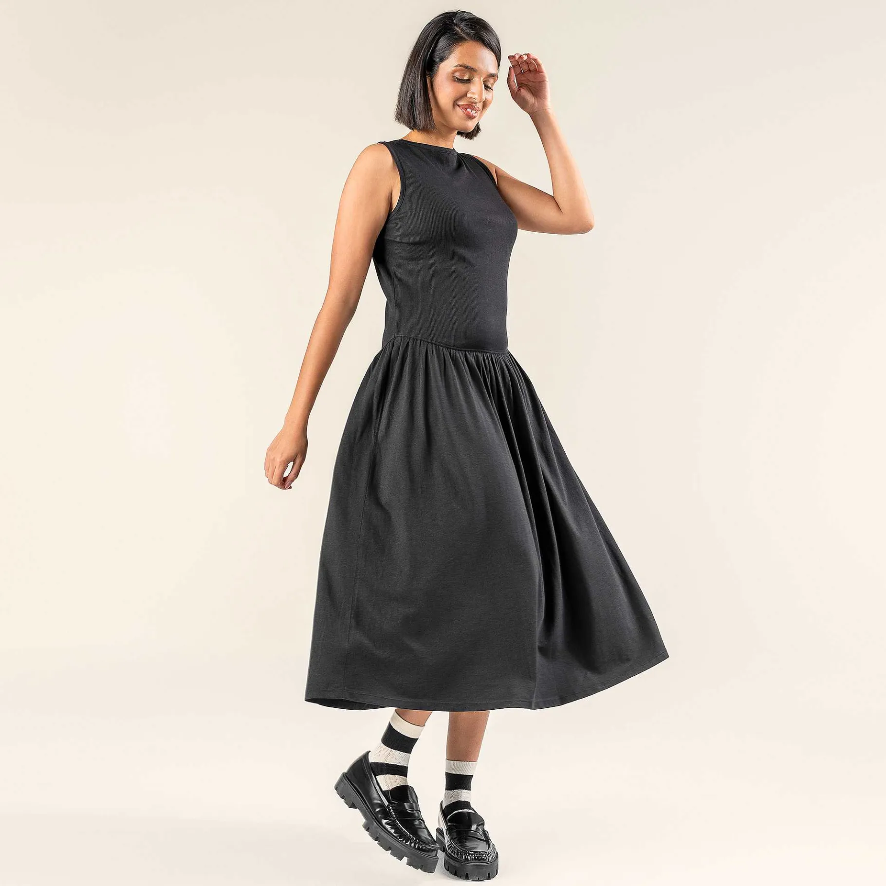 LIVING CRAFTS Roos | Jurk Zwart Hot