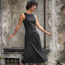 LIVING CRAFTS Roos | Jurk Zwart Hot