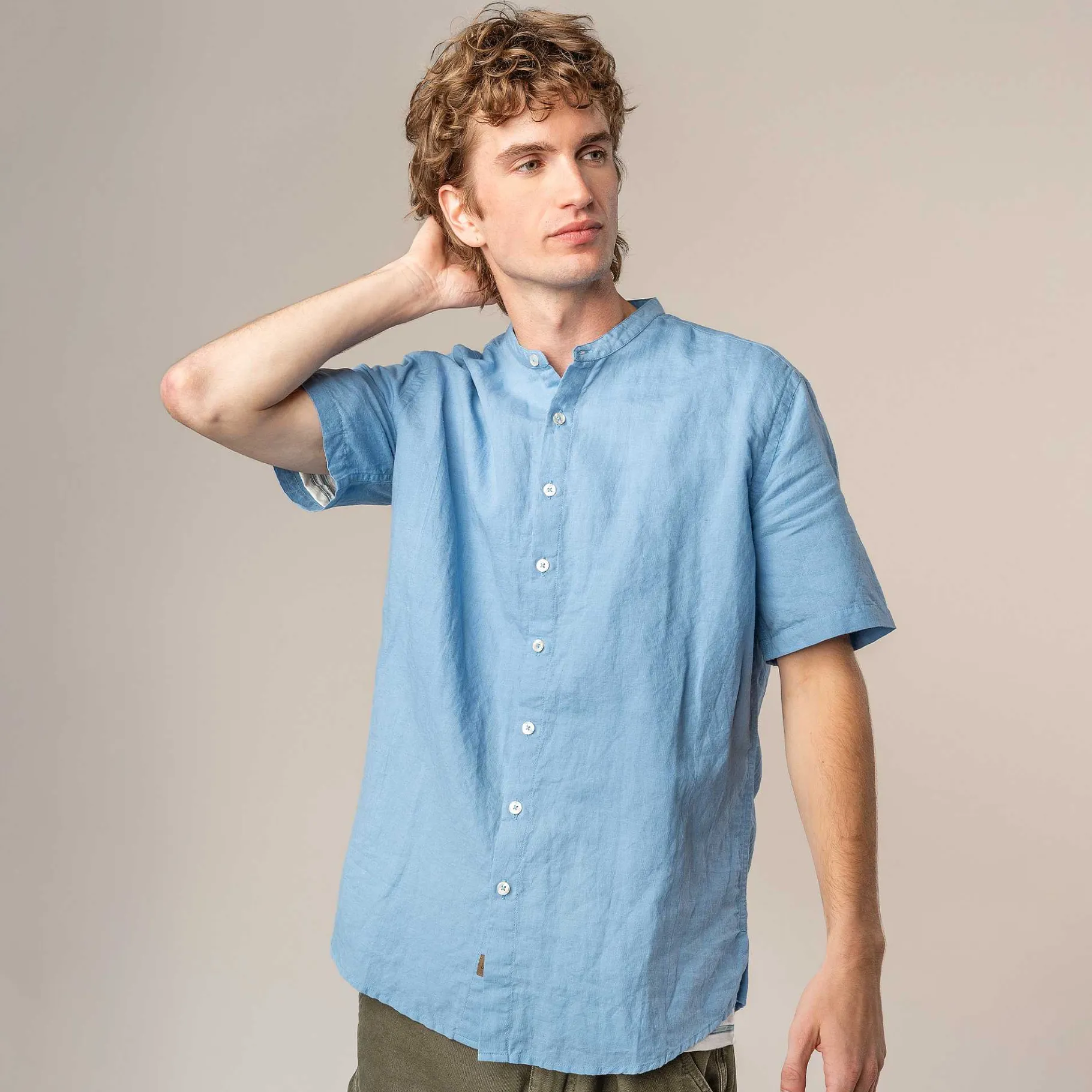 LIVING CRAFTS Ruben | Shirt Met Korte Mouwen Ozeaan Online