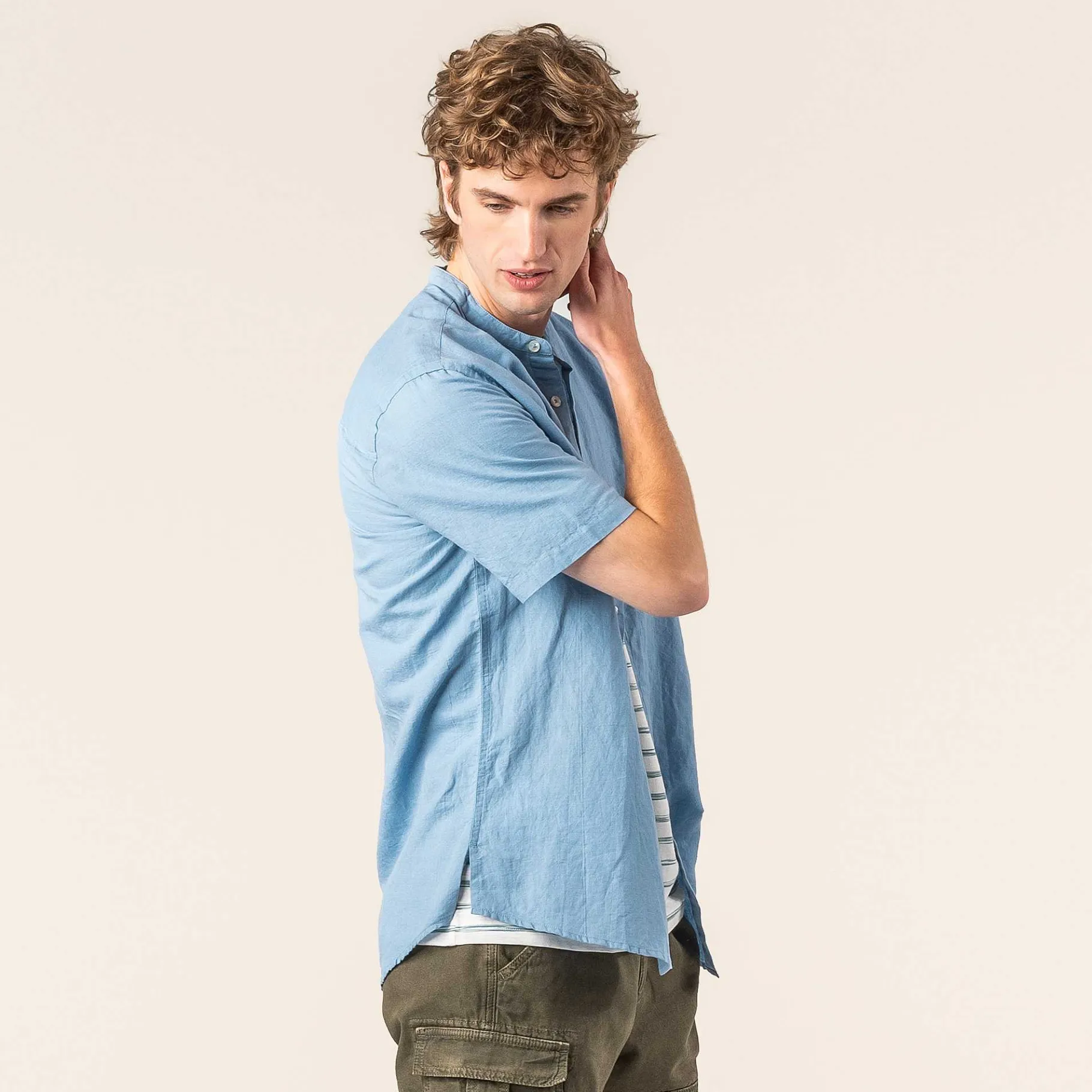 LIVING CRAFTS Ruben | Shirt Met Korte Mouwen Ozeaan Online